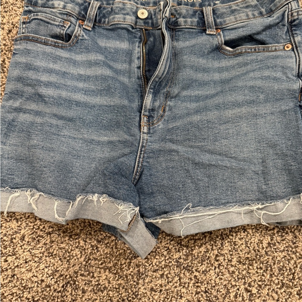 American Eagle Outfitters Blue Jean Shorts with Rolled Hems